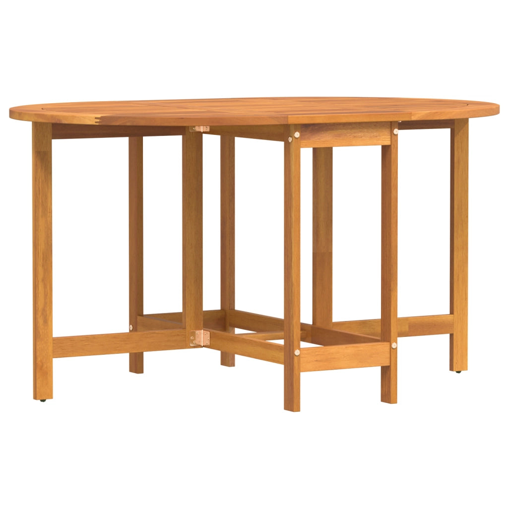 Tavolo da giardino pieghevole a farfalla 110x60x72 cm in legno massello di acacia
