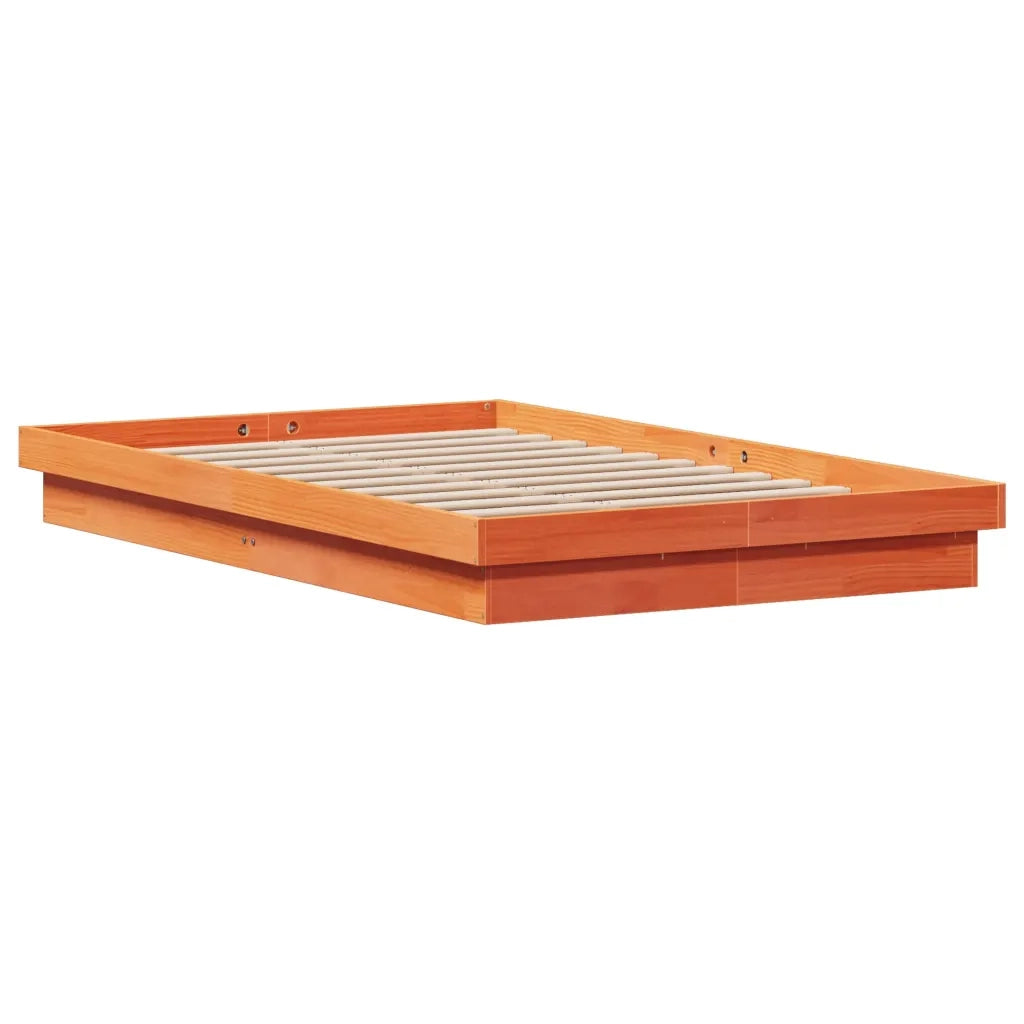 Giroletto LED Marrone Cera 140x190 cm in Legno Massello di Pino 844423