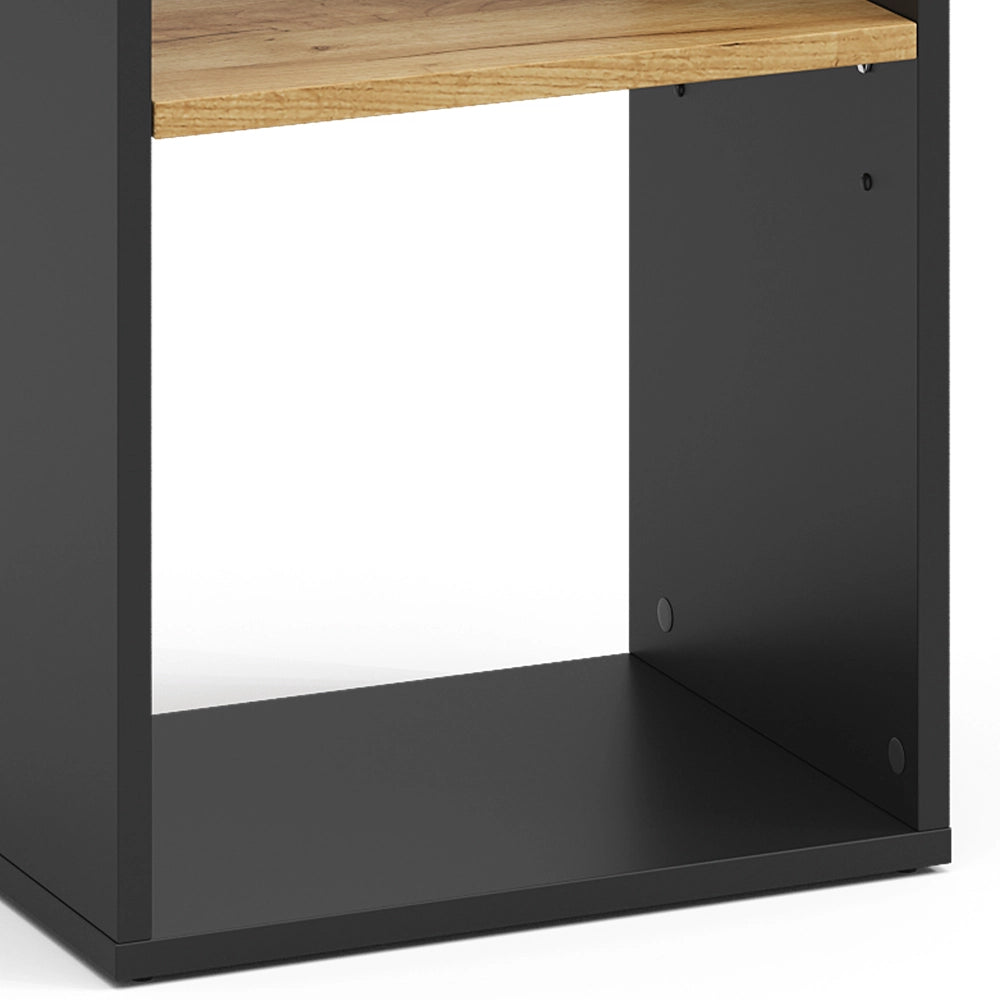 Vicco  Antracite/quercia dorata 40 x 74 cm con 2 scomparti aperti