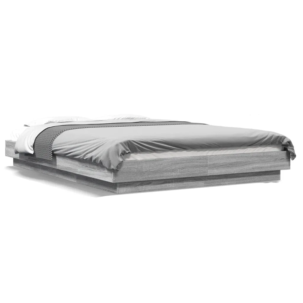 Giroletto-Struttura Letto Grigio Sonoma 140x190 cm in Legno Multistrato 907913