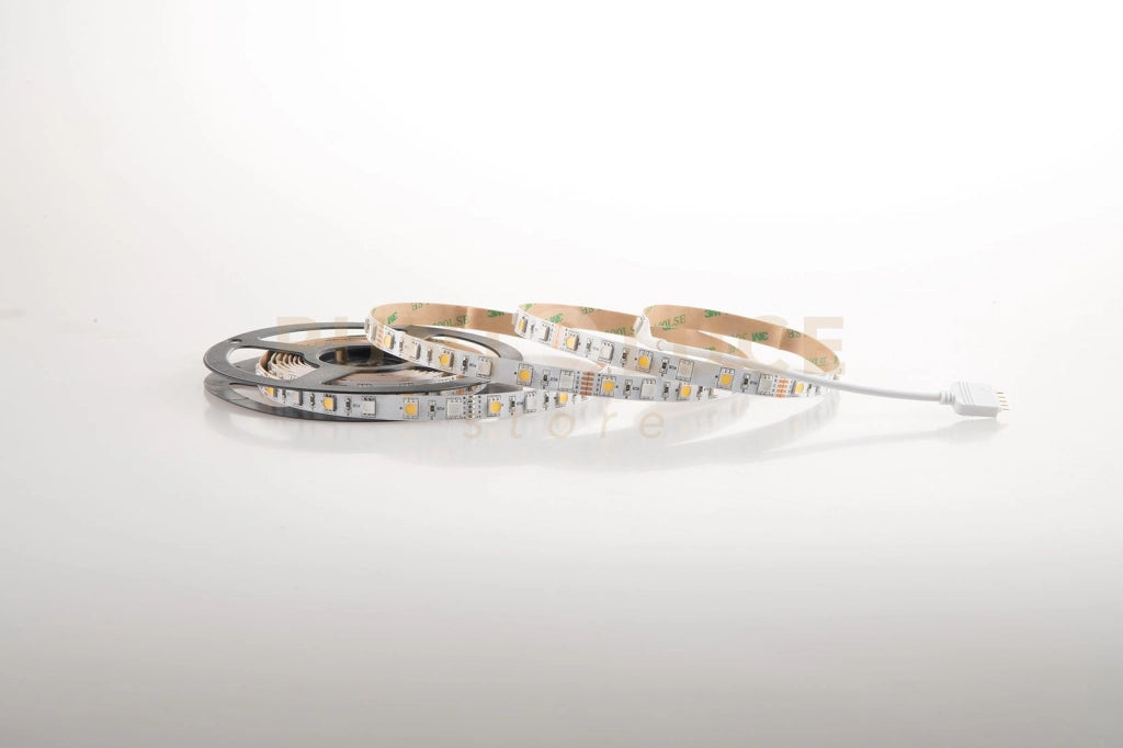 STRIP LED 5050 DC24V IN KAPTON 60 LED PER MT 12W PER MT 280LM PER MT RGB + 4000K DIMMERABILE CON DRIVER DC24V E TELECOMANDO IR INCLUSO 300CM