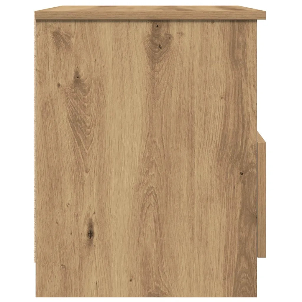 Comodini 2 pz-Set di 2 Tavolino da notte Rovere Artigianale 40x40x50 cm Legno Multistrato