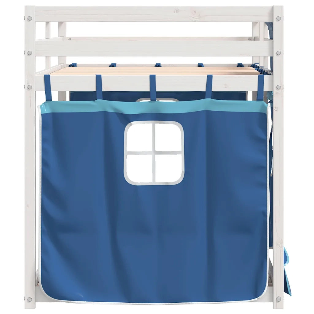 Letto a Castello senza Materasso Blu 80x200 cm Massello Pino 3283902