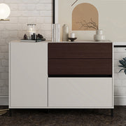 Madia Sideme, Credenza 2 Ripiani, 125x40x92h cm Bianco Crema
