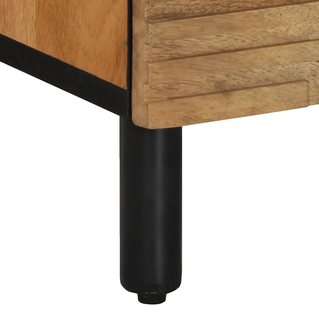 Credenze 2 pz Marrone 60x33x75 cm in Legno Massello di Mango 3310004