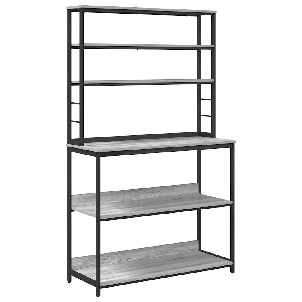 Mensola da cucina-Scaffale per Cucina Grigio Sonoma 100 x 40 x 168 cm