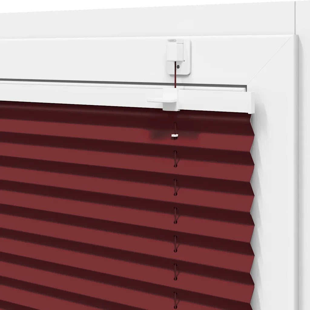Tenda Plissettata Rosso Bordeaux 120x150 cm Larghezza Tessuto 4015249