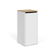 Vicco armadietto da bagno con portabiancheria Bianco/Artisan 40.2 x 88.2 cm con cesto portabiancheria