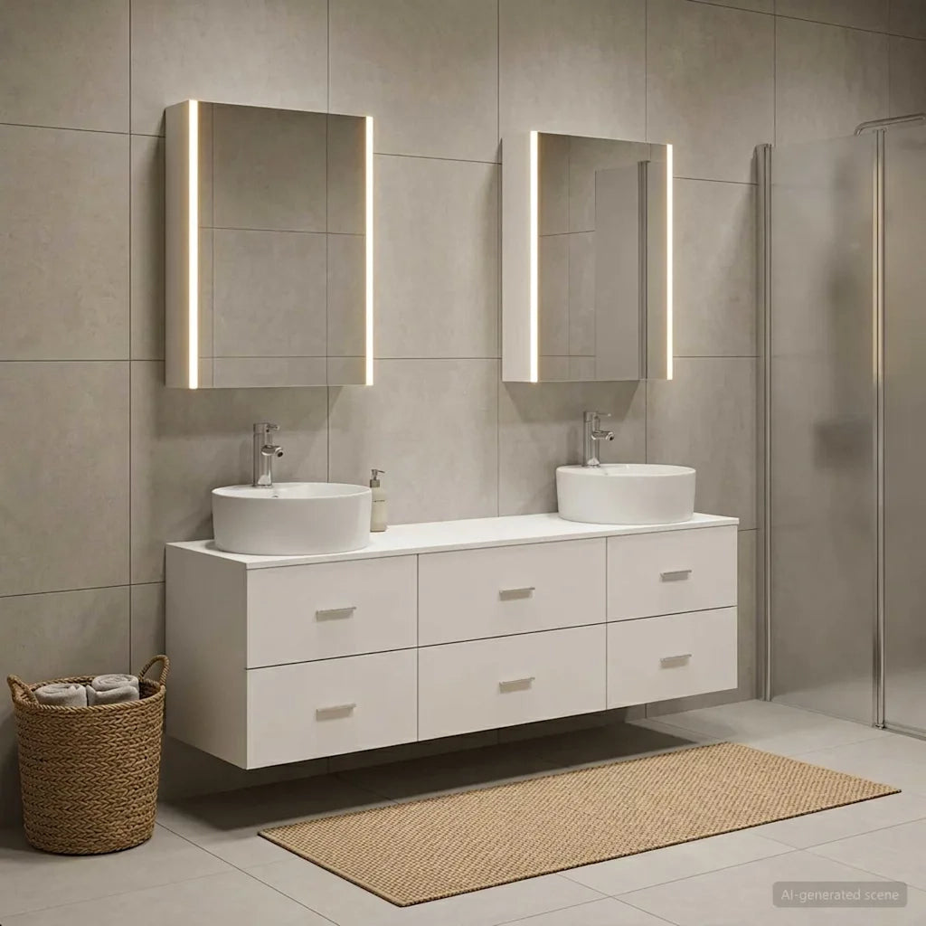 Set di mobili per il bagno 5 pcs Bianco 3406887