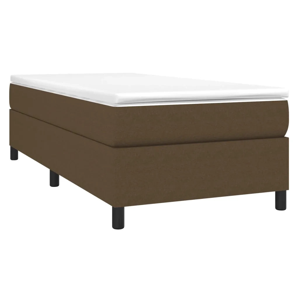 Struttura Letto a Rete a Molle Marrone Scuro 100x200 cm Tessuto 3120841
