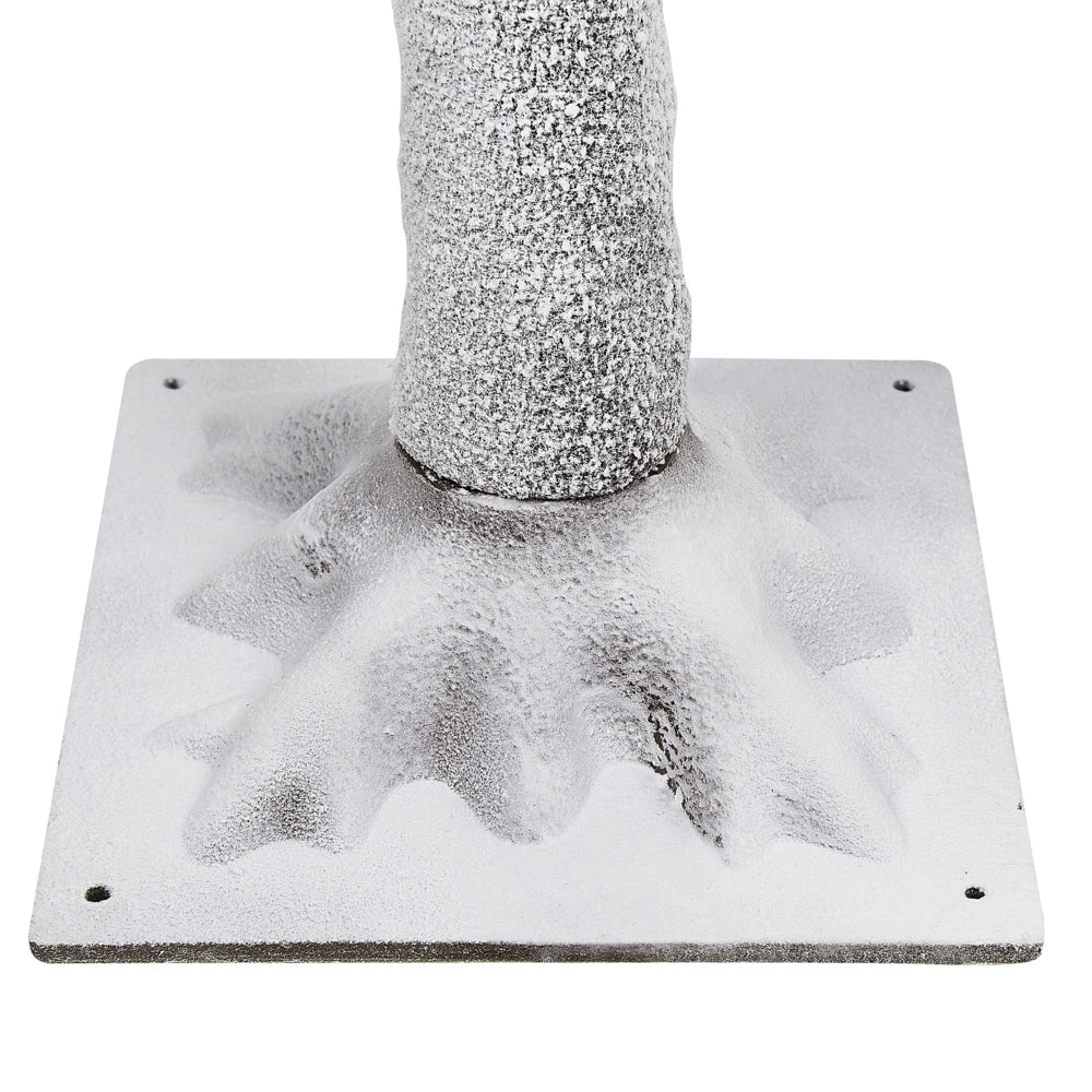 Albero di Natale Artificiale Bianco PE 180 cm Pre-Illuminato Luci LED Outdoor & Indoor Innevato Stile Scandinavo
