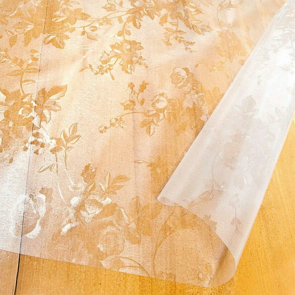 Tovaglia Trasparente Antimacchia 140x340 cm Moderna Plastificata Lucida Copritavolo Pvc Dis.D