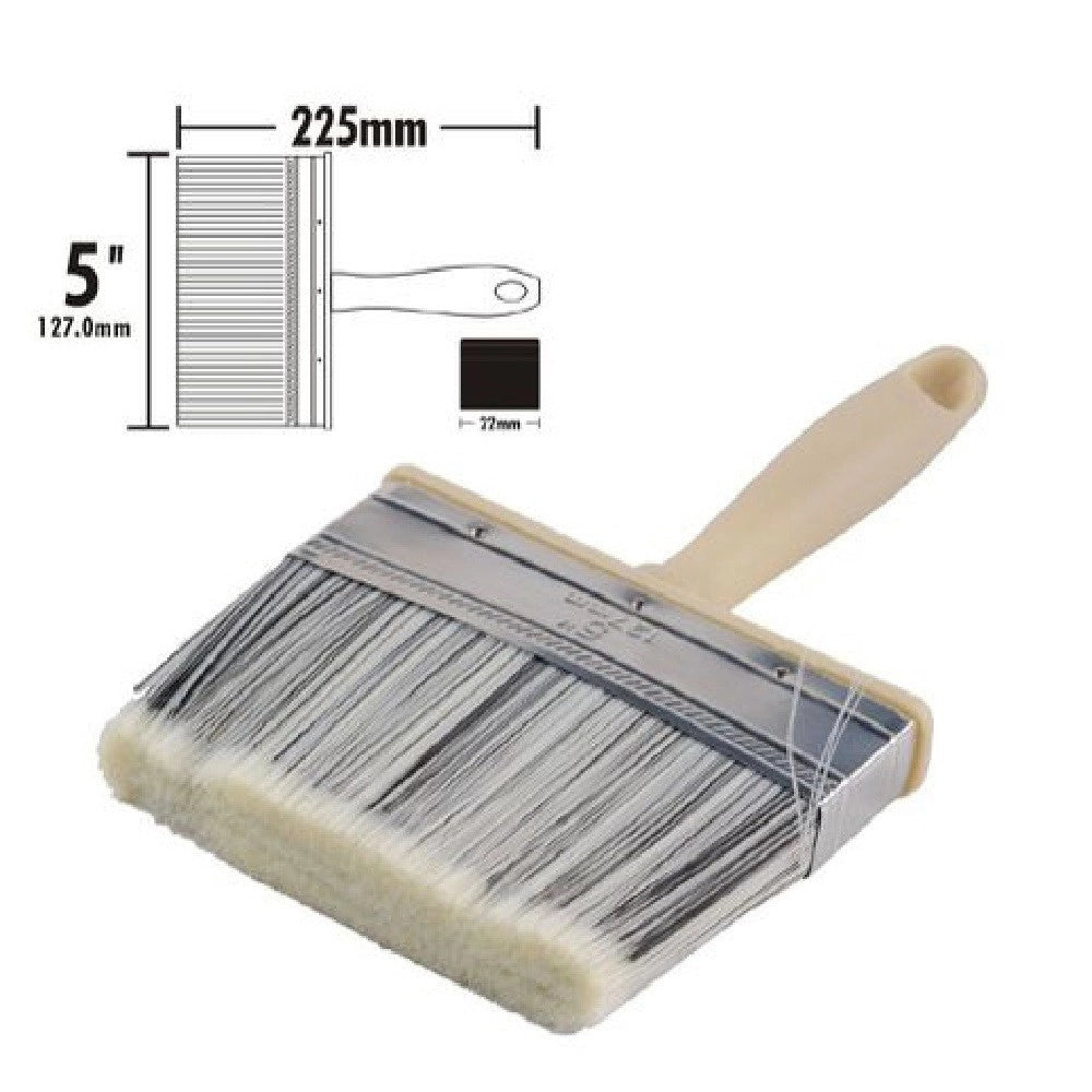 Trade Shop - Pennello Pittura 5" Da 225 Mm Pennellessa Per Soffitto Pareti Imbianchino 90284 -