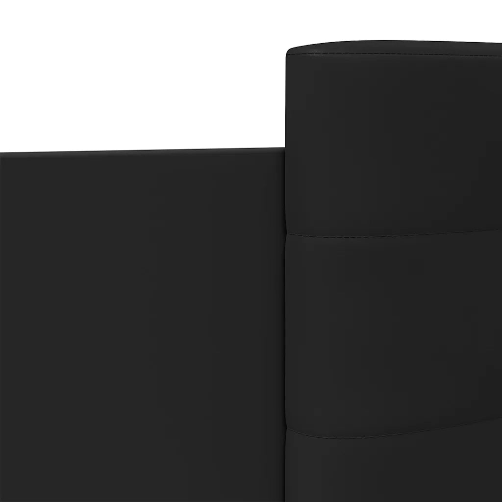 Giroletto con Testiera-Struttura Letto con testiera Nero 90x200 cm in Legno Multistrato 964251