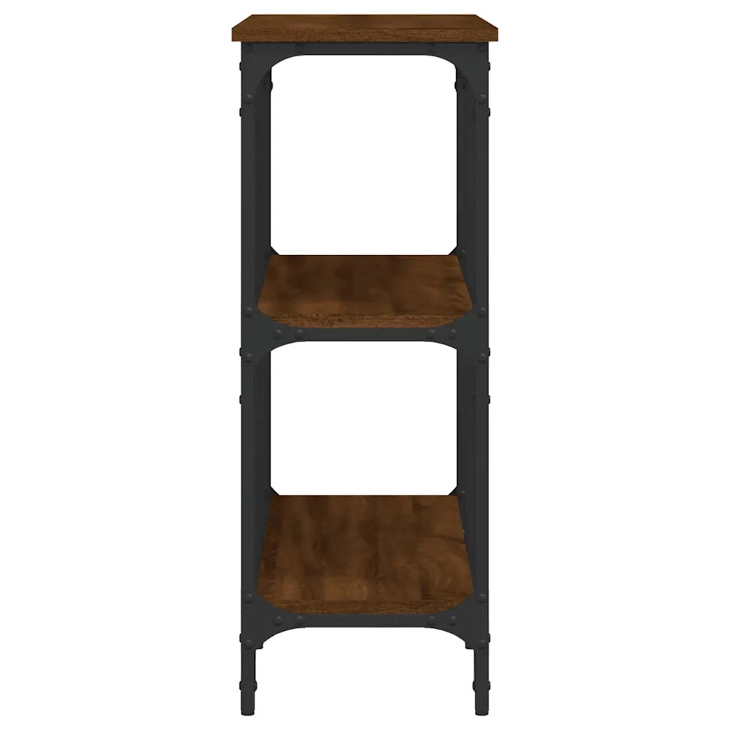Tavolino Consolle-Tavolino da soggiorno-Tavolo Rovere Marrone 100x29x75 cm Legno Multistrato 364570