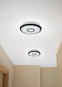 Plafoniera da Interno a LED in Plastica Nero Opaco