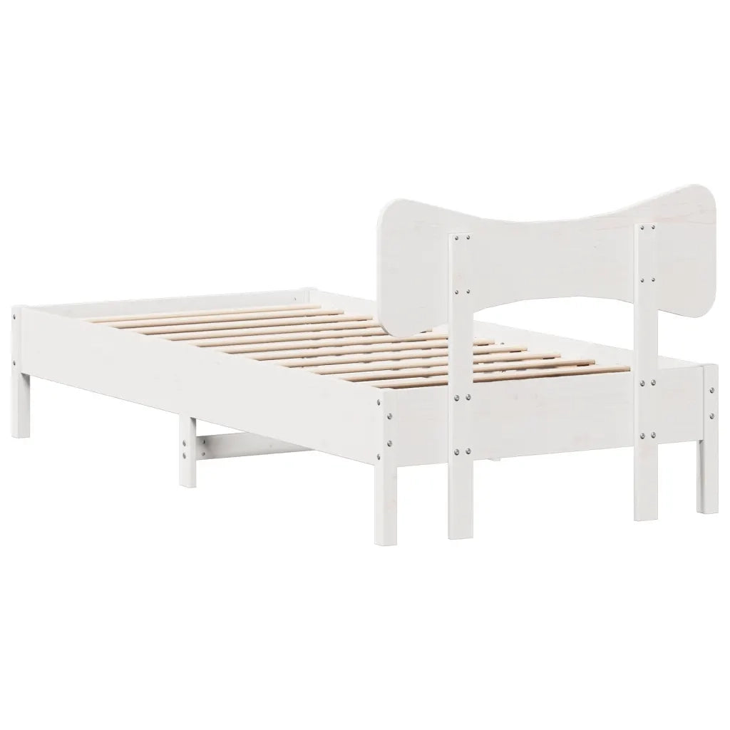 vidaXL Giroletto senza Materasso Bianco 75x190 Legno Massello di Pino