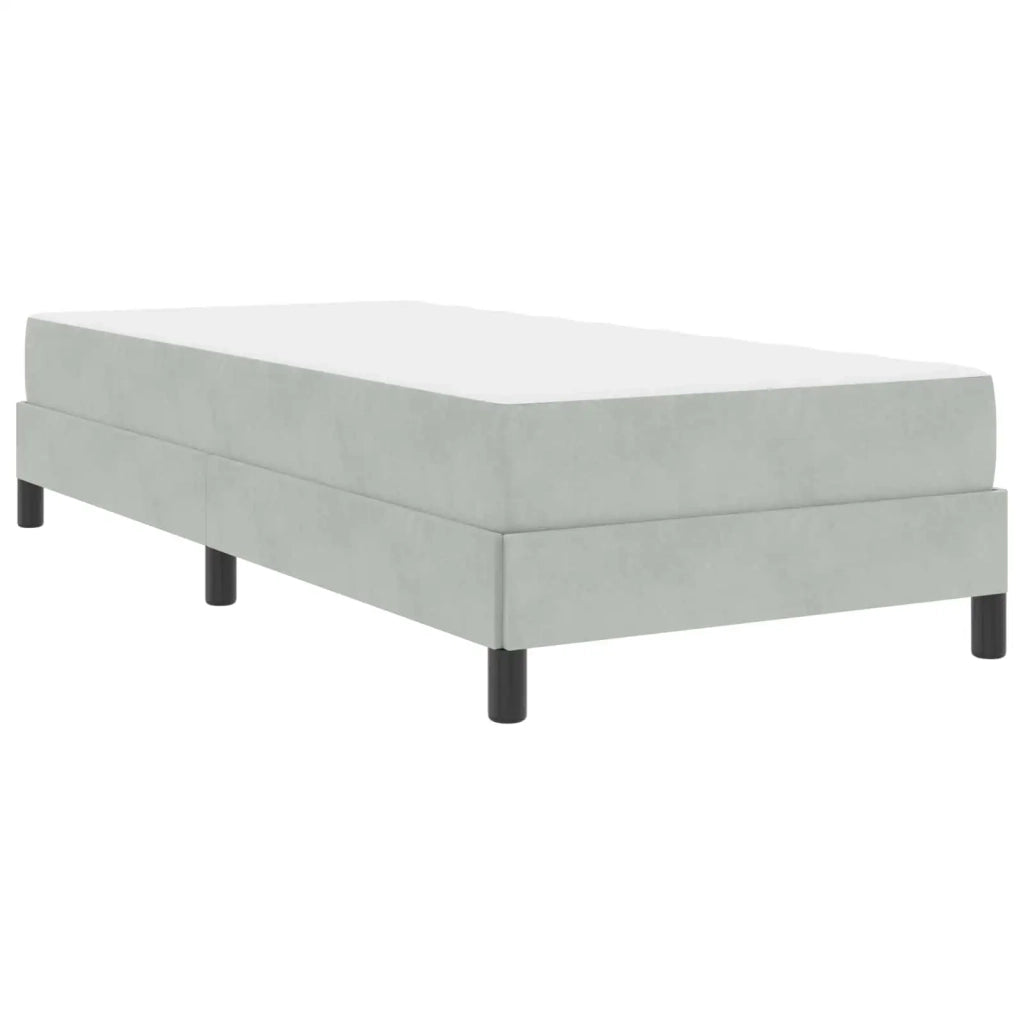 Letto a molle con materasso Grigio chiaro 100 x 200 cm Tessuto 3398671