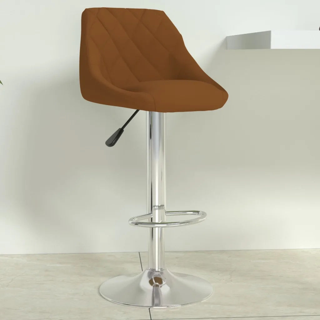 Sgabello da Bar Marrone in Velluto cod mxl 55301