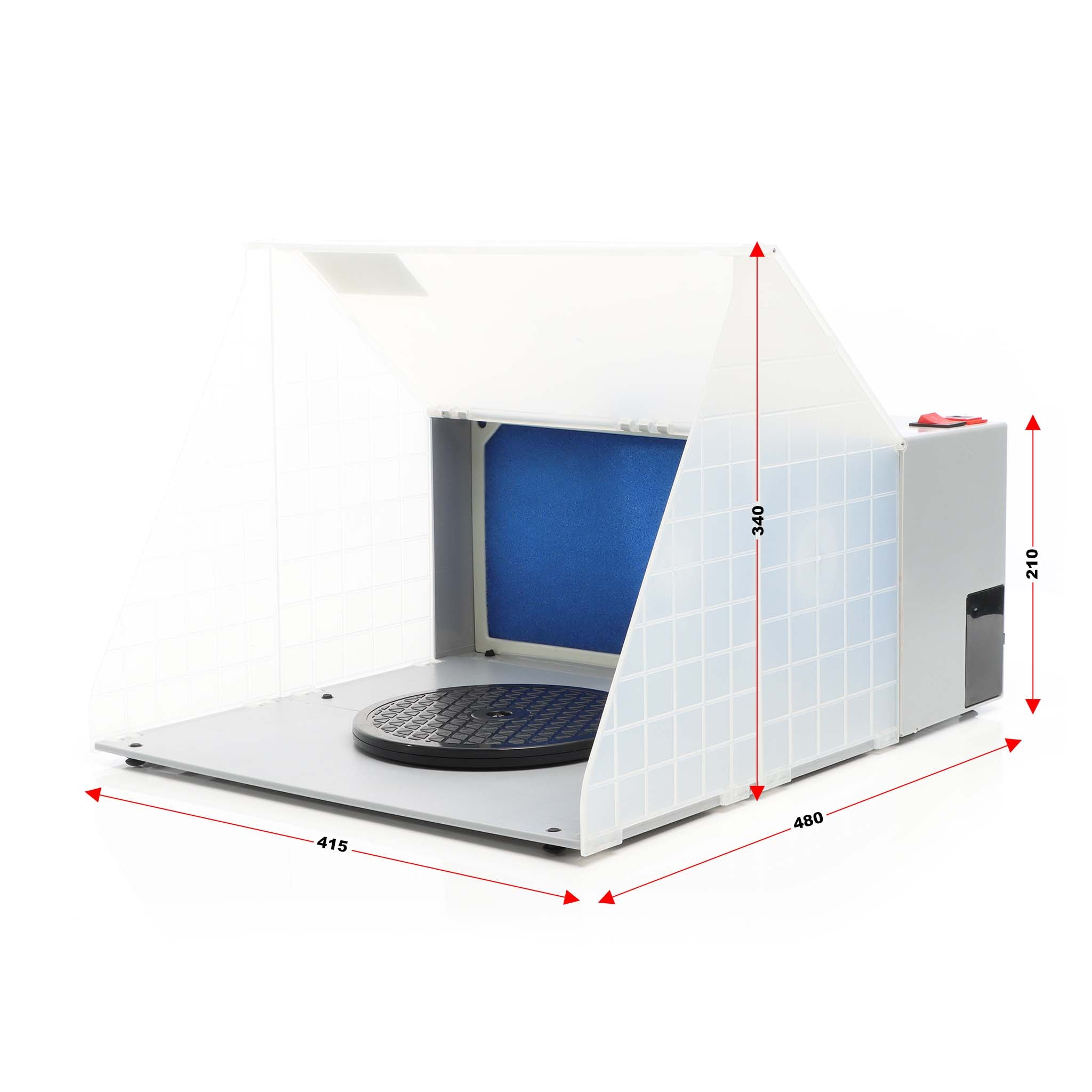Cabina di aspirazione per verniciatura ad aerografo 4m³/min Aspiratore filtro e tubo aria di scarico