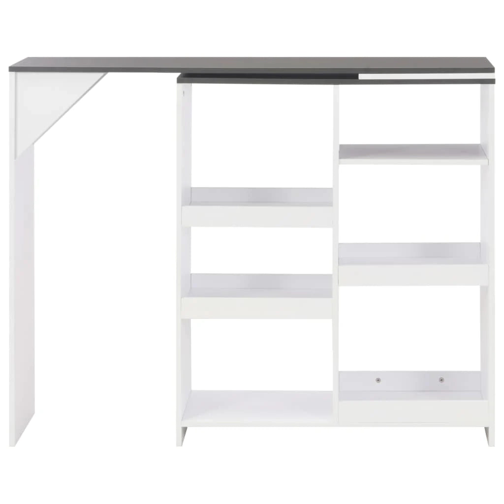 Tavolo alto da bar/bistrot con ripiano rimovibile bianco 138 cm 0902047