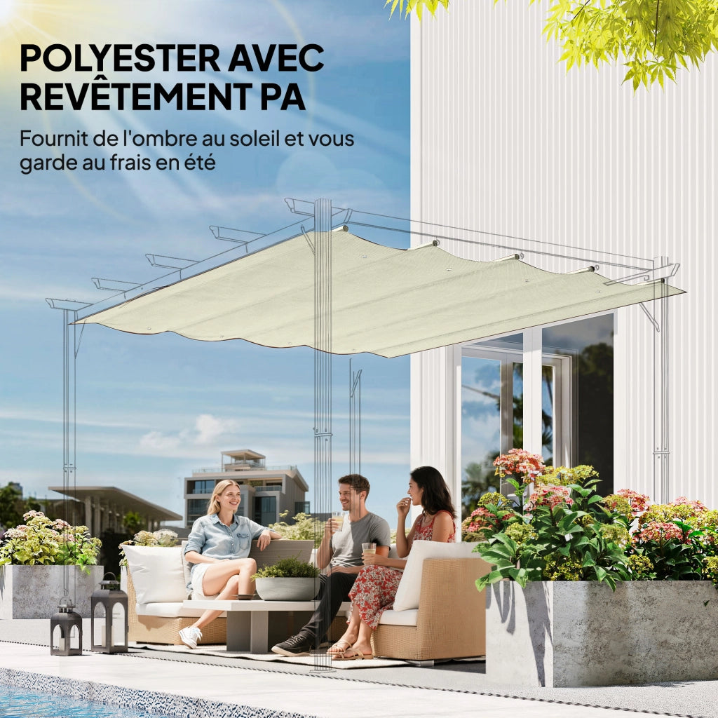 Tenda da sole pergola 3x2 m ¨C zephmum ¨C grigio antracite