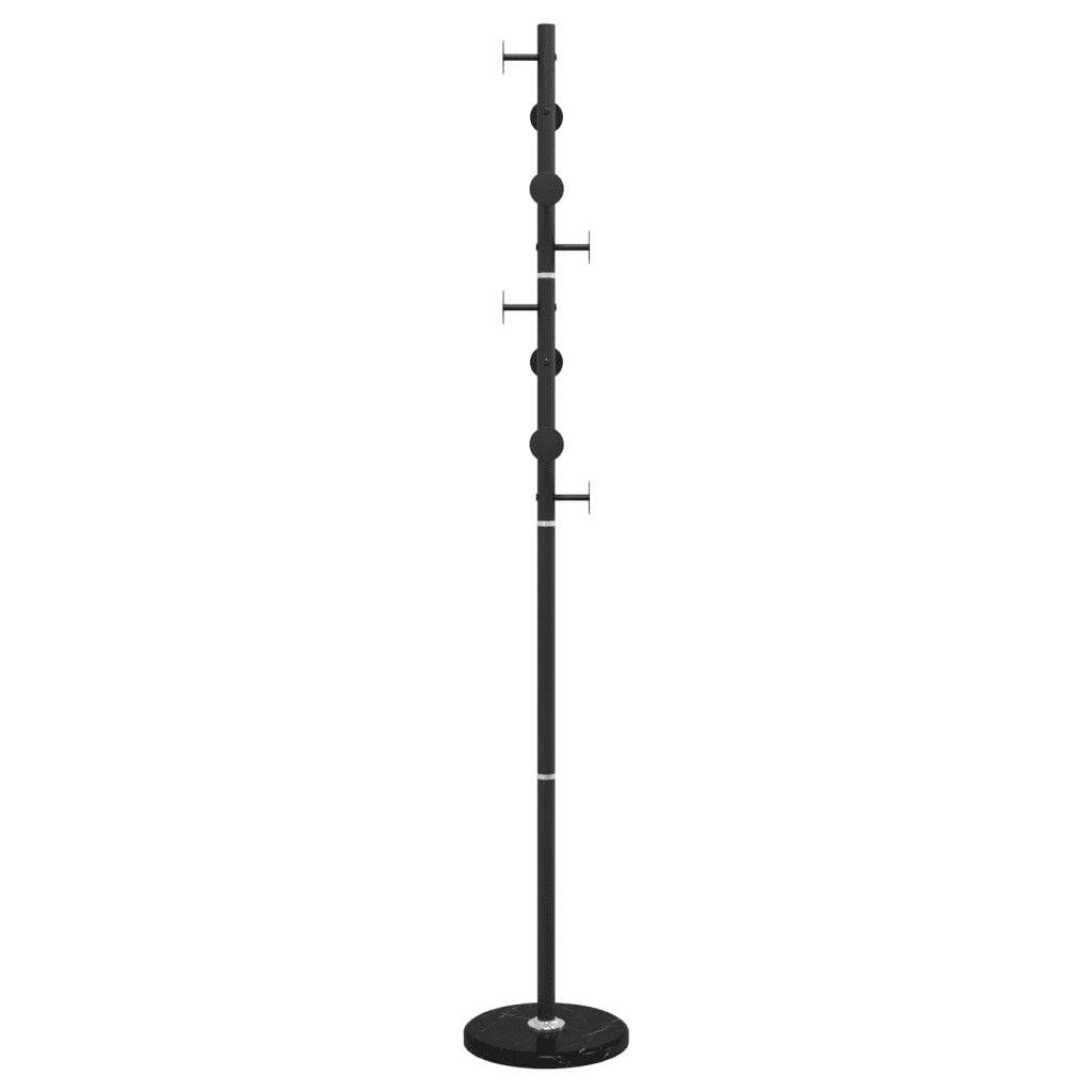 Appendiabiti Nero 176 cm in Ferro Verniciato a Polvere