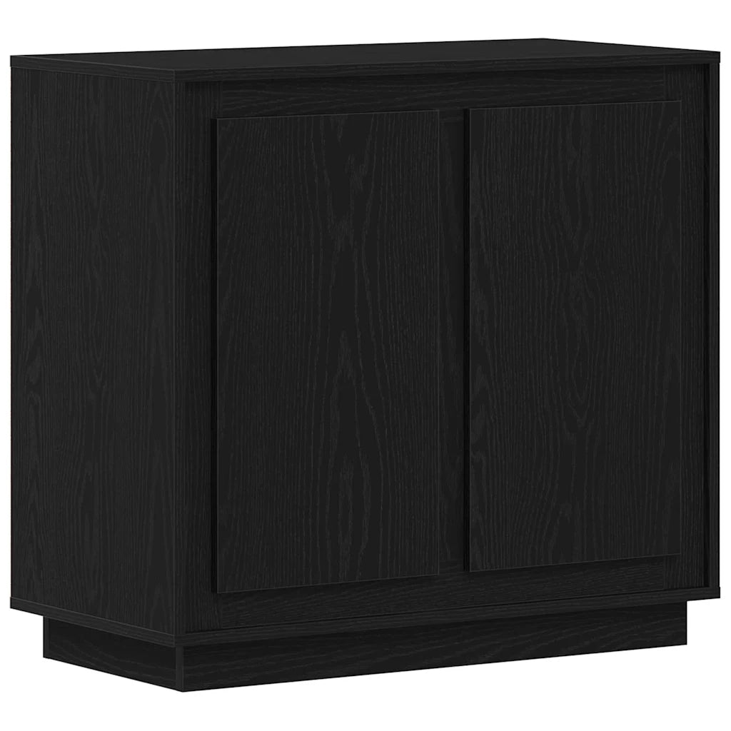 Credenza-Buffet-Armadio da cucina Rovere Nero 80 x 40 x 75 cm Legno multistrato 118909
