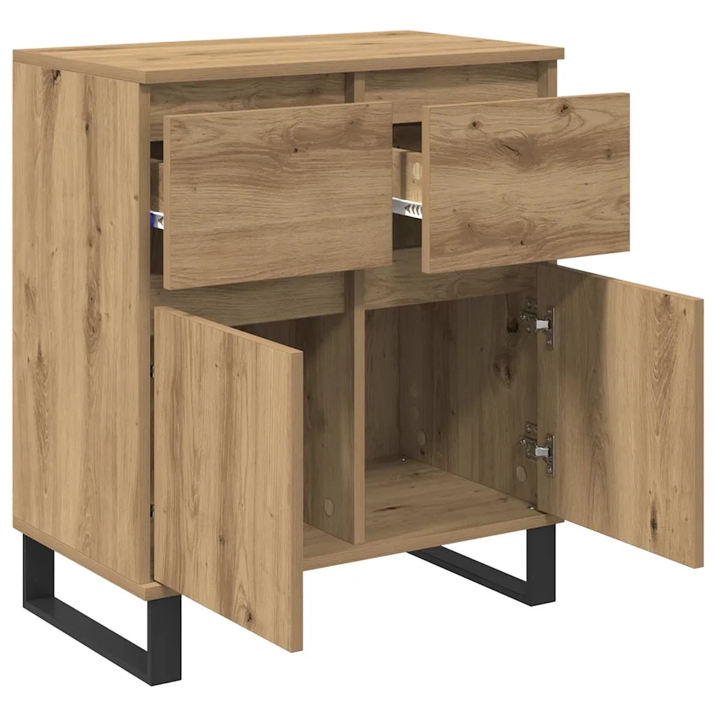 Credenza con Cassetto-Buffet-Armadio da cucina Rovere artigianale 60 x 35 x 70 cm 706077