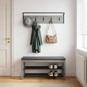 Appendiabiti Montaggio a parete Sonoma grigio 100 x 30 x 25 cm 8014091