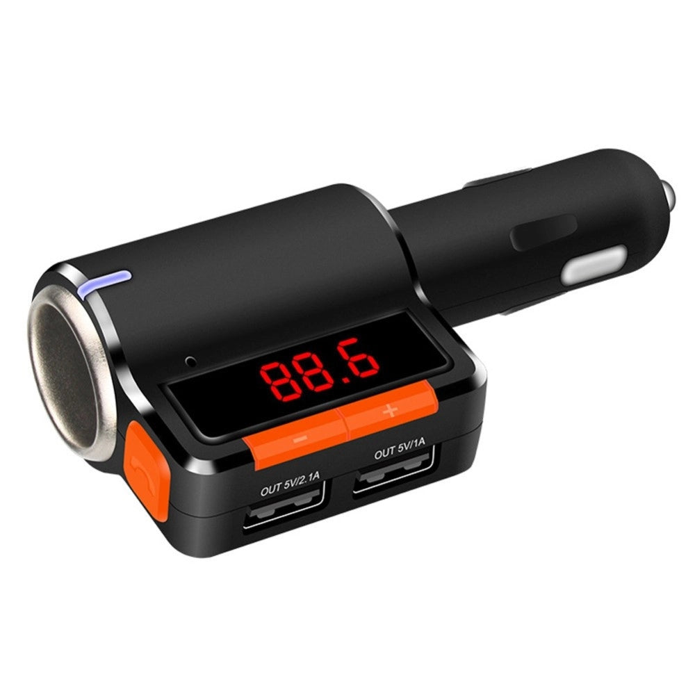 Trade Shop - Trasmettitore Vivavoce Bluetooth Con Display Fm Lettore Usb Mp3 Modulatore Auto -