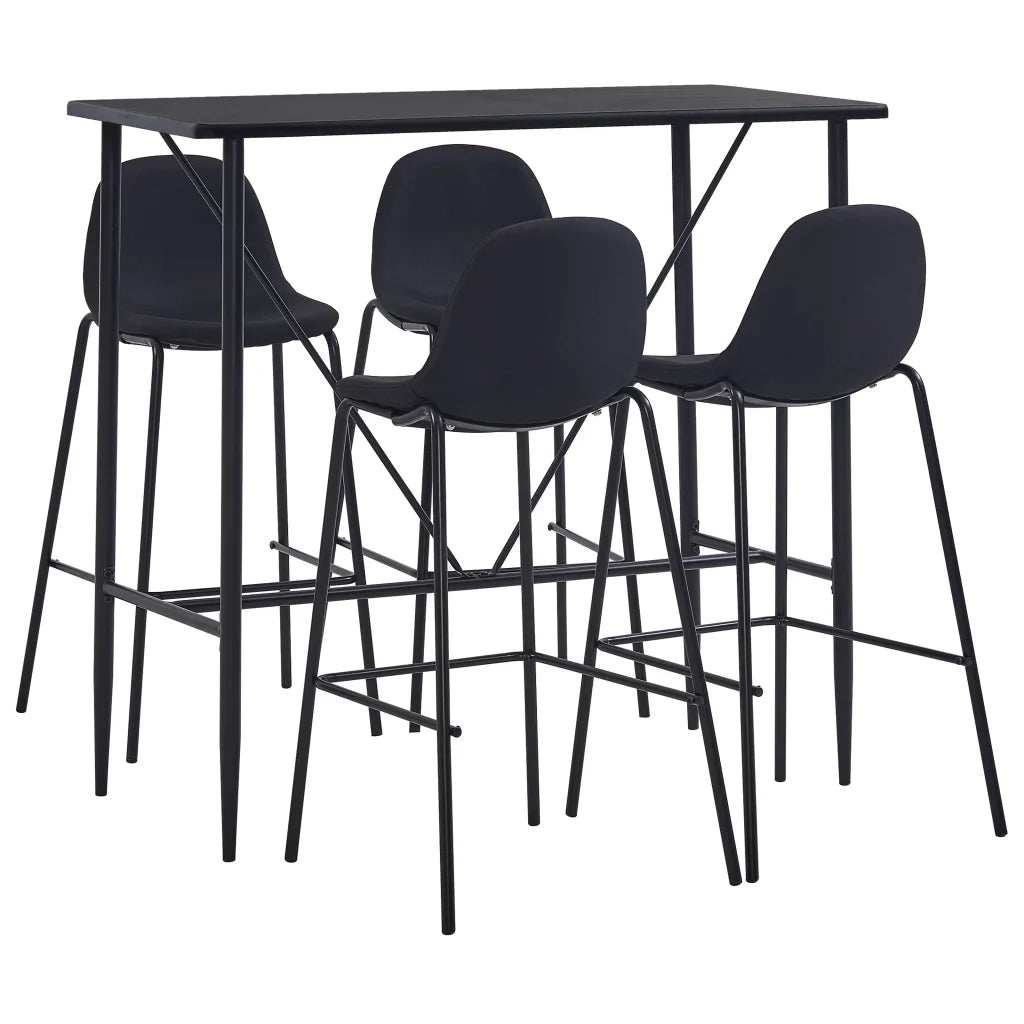 Set da Bar 5 pz in Tessuto Nero cod mxl 9514