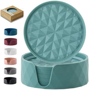 Supportini in Silicone [6-Pack] - Supporti con alloggiamento per protezione del piano di lavoro - Antiscivolo, non adesivo, decorazione per tavolo salotto, azzurro chiaro