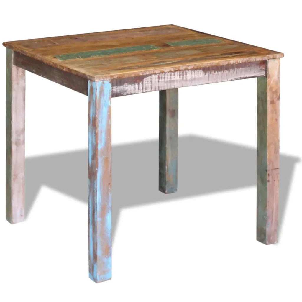 Tavolo da Pranzo in Legno Massello di Recupero 80x82x76 cm 243452