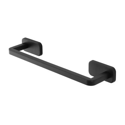 Portasciugamani a muro 35 cm in acciaio inox nero con doppio fissaggio