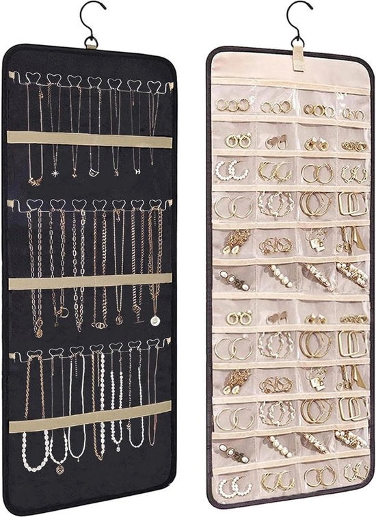 Organizzatore di gioielli da appendere - Organizzatore di gioielli per collane e orecchini, organizzatore da appendere per gioielli di moda.