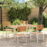 Set da Pranzo per Giardino 5 pcs Marrone Legno di teak solido 3334783