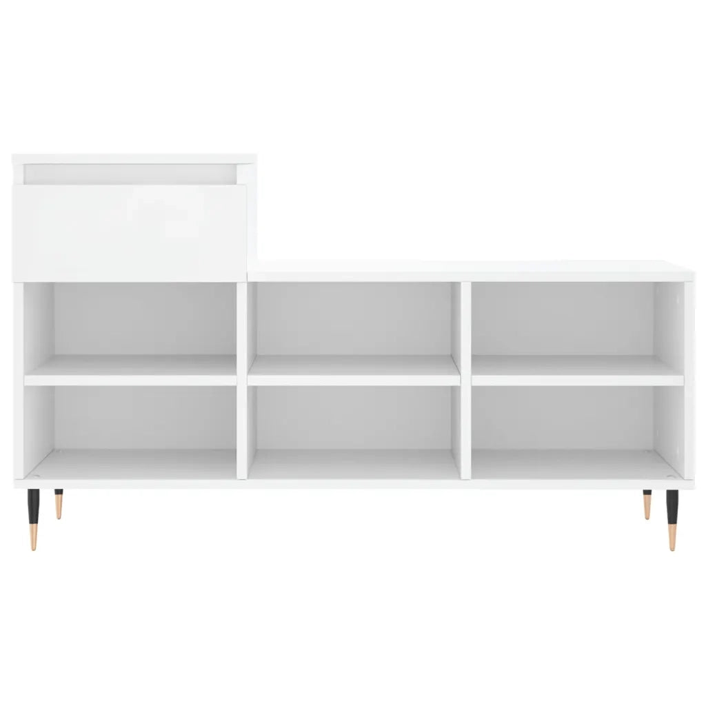 Scarpiera Bianca 102x36x60 cm in Legno Multistrato 831356