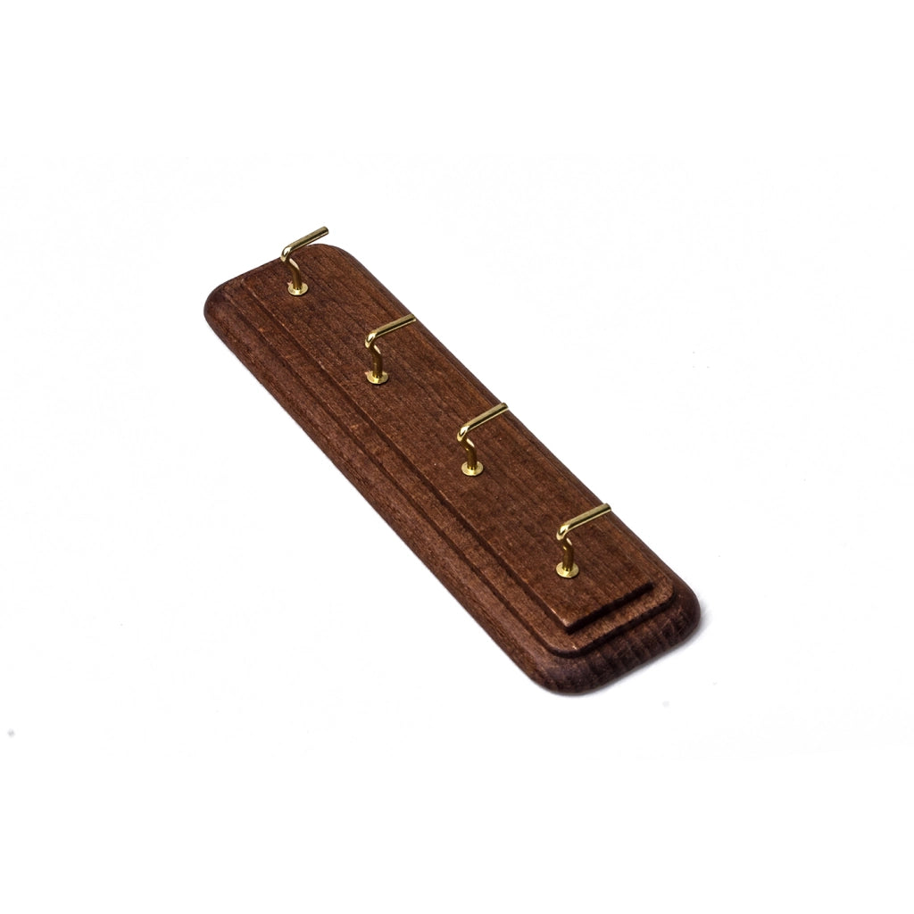 Listello legno con 4 ganci