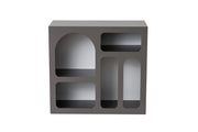 Credenza in legno "Lessa" - 80 x 37 x 74 cm - Grigio antracite