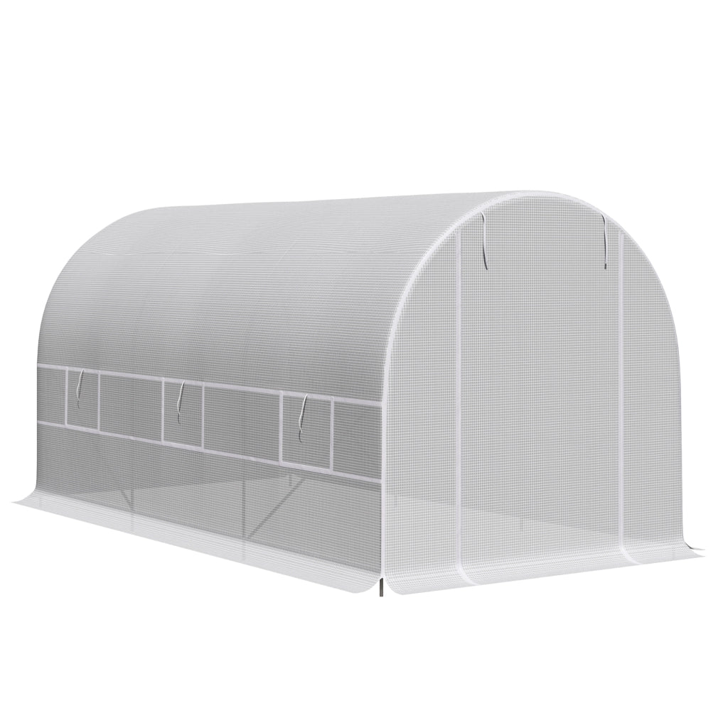 Serra tunnel da giardino 8m2 ¨C zephmum ¨C 400x200x200 cm bianco