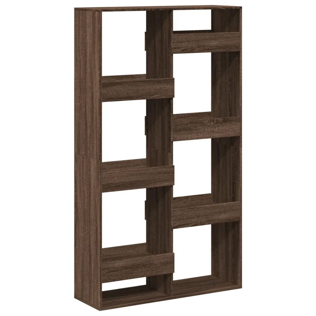 Libreria-Scaffale per Libri-Mobile di Stoccaggio Rovere Marrone 100x33x175 cm in Legno Multistrato