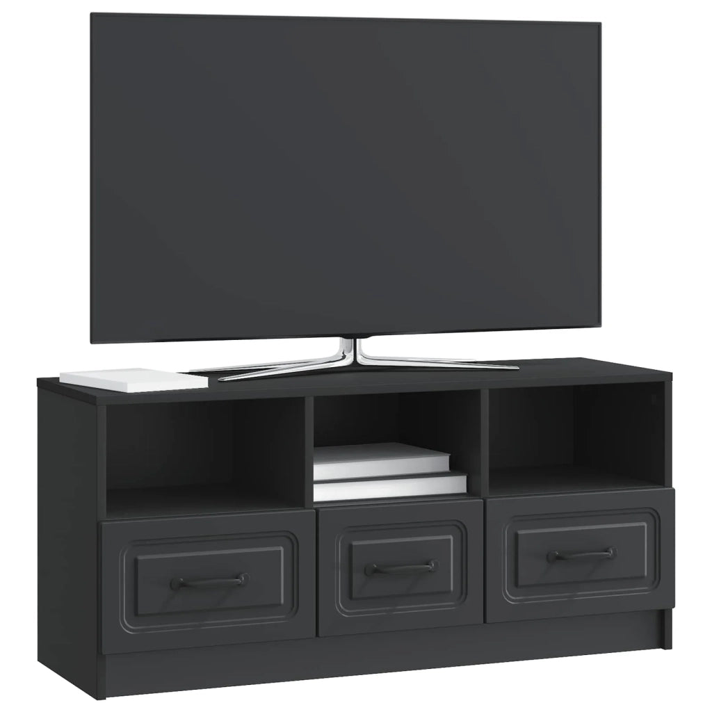 Mobile TV Nero 102 x 34,5 x 47 cm Legno ingegnerizzato