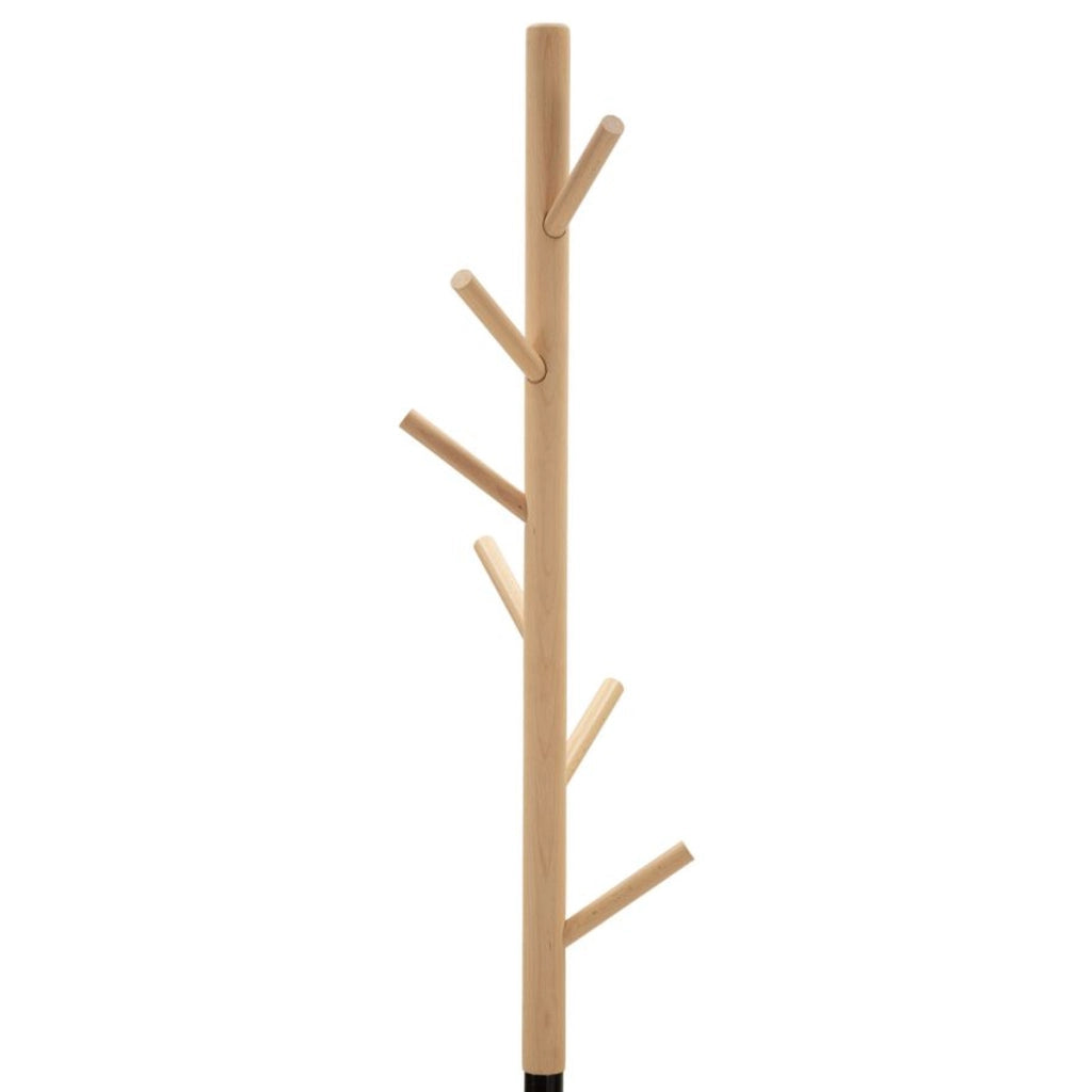 Appendiabiti da terra Tree con base in marmo e dettagli in legno di faggio