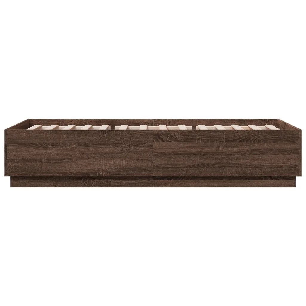 Giroletto-Struttura Letto Rovere Marrone 90x200 cm in Legno Multistrato 391373