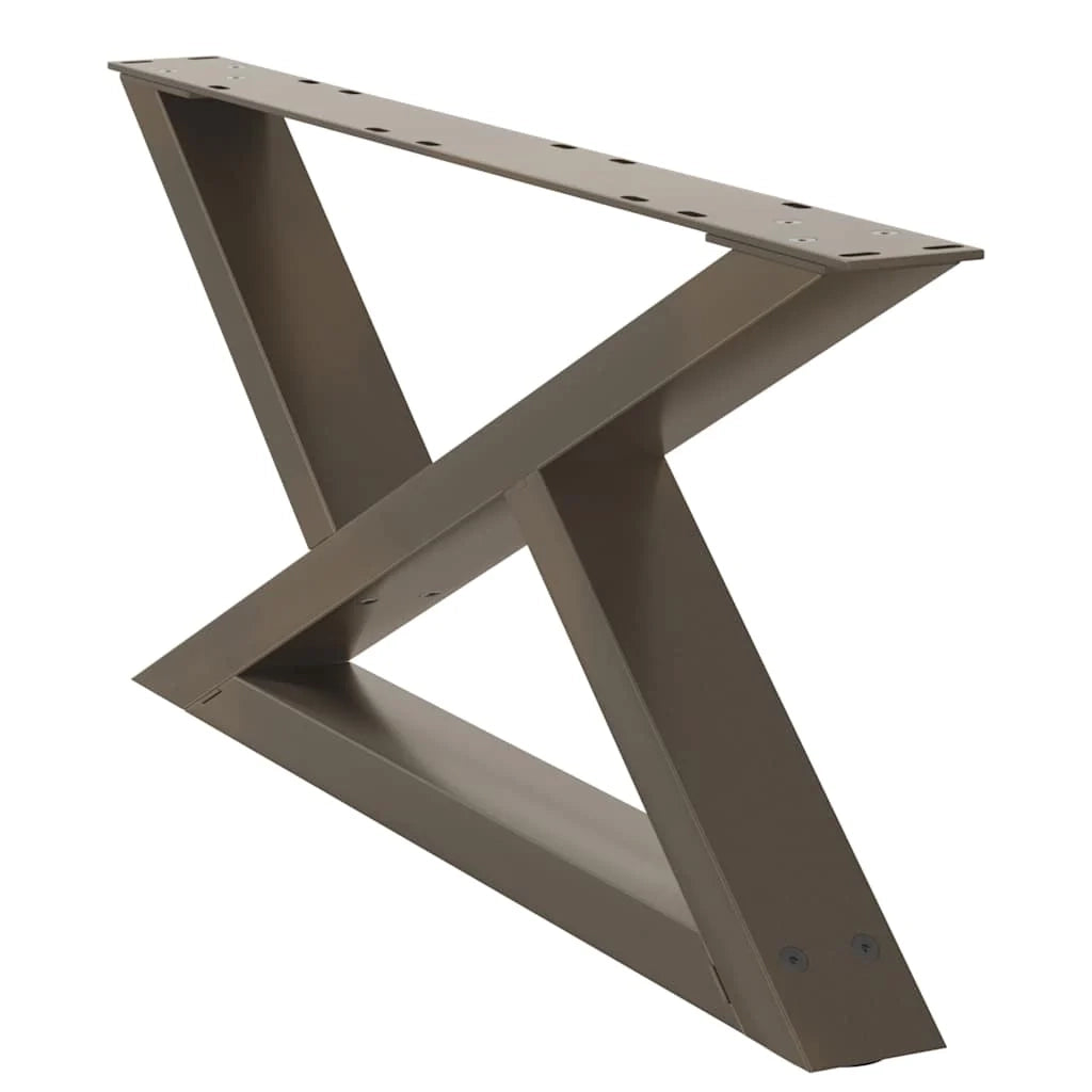Set di 2 gambe moderne regolabili per tavolino da caffè 70 x 30-31,3 cm in acciaio naturale 02_0056981