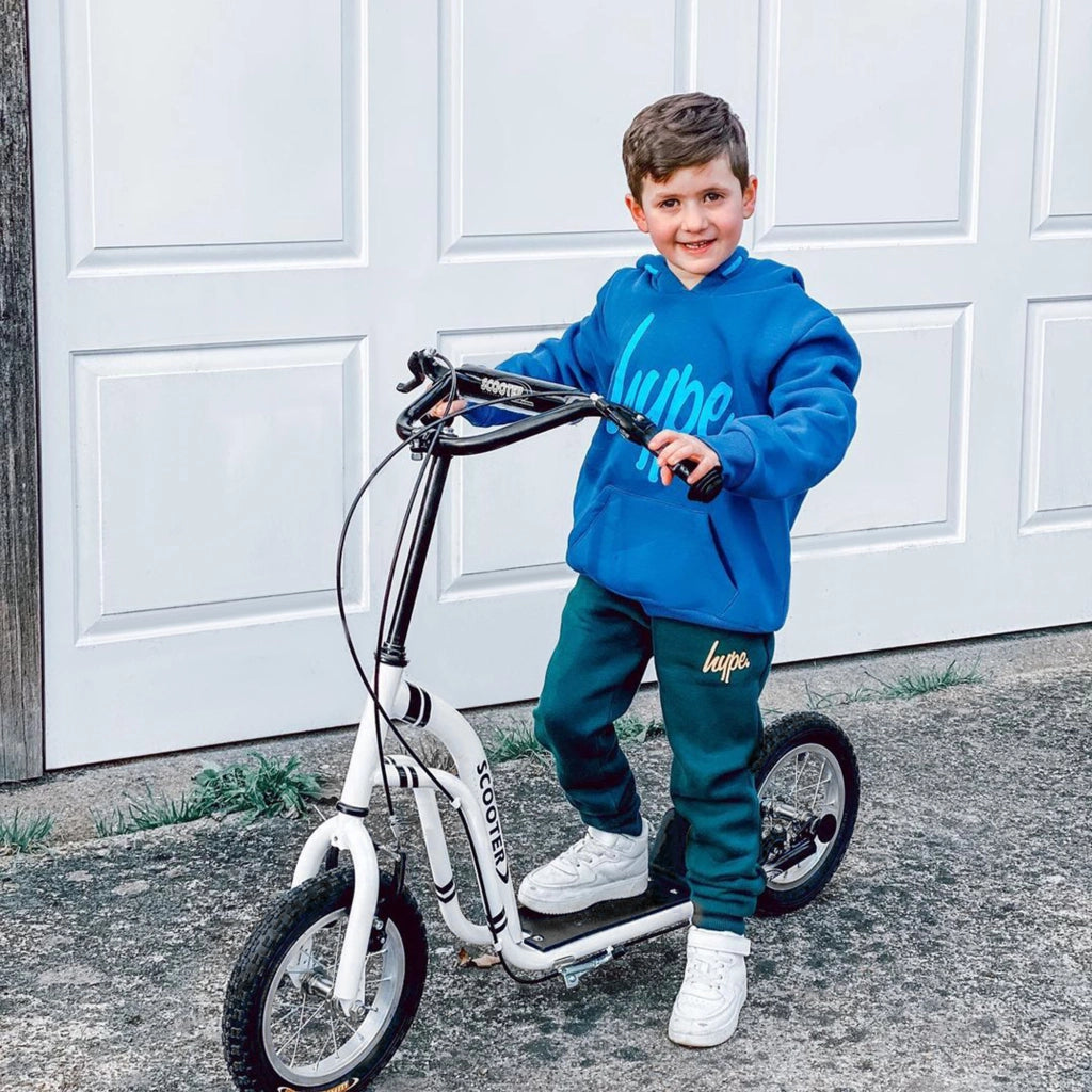Monopattino Bambini con Manubrio Regolabile ¨C zephmum ¨C Bianco 120x58x85-95cm
