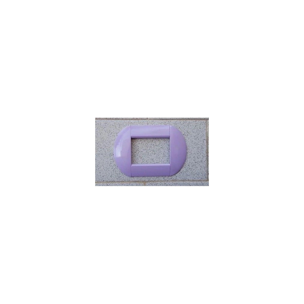 Trade Shop - Placca Placche Placchette Compatibili Living International Light Bombate Bticino - Lilla -7 Fori     -