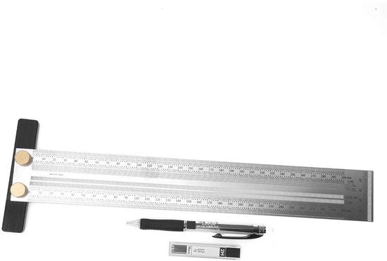 Strumento per la Schedatura 300mm - Linea Guida Precisa - Acciaio Inossidabile - Regolatore di Precisione - Scali Laser di Precisione per Incisione Laser - Precisione 0,25mm - Strumento per la Marcatura