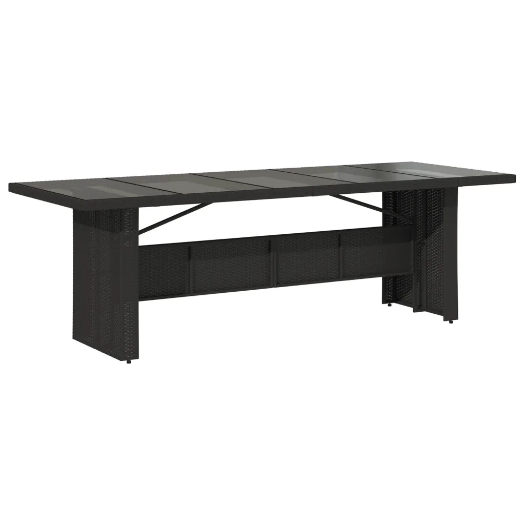 Set da Bistrò da Giardino 11 pz con Cuscini Nero in Polyrattan 3277258